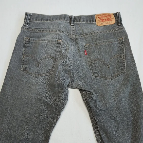LEVI'S 511 Skinny Leg Low Rise Gray Denim Jeans W29 L29 - Picture 9 of 13